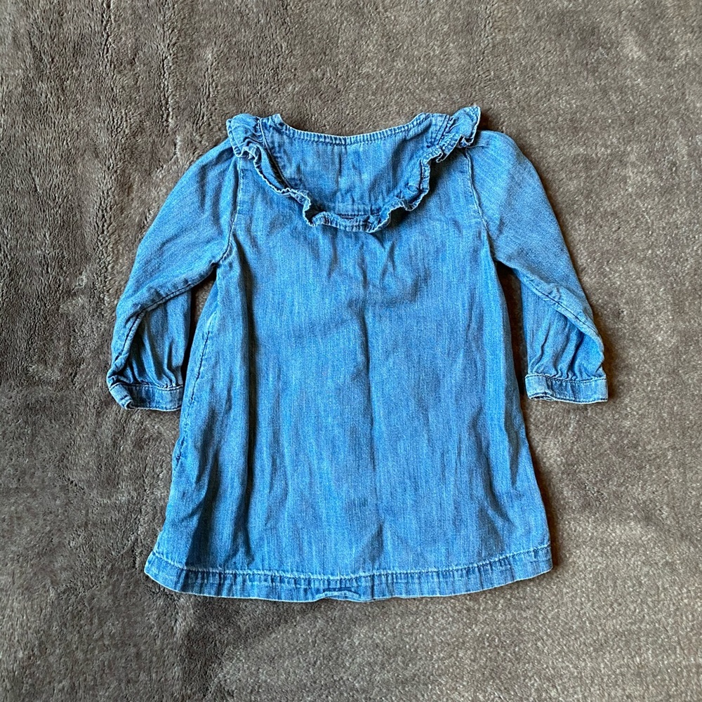 GAP Denim Ruffle Dress - Picture 2 of 3